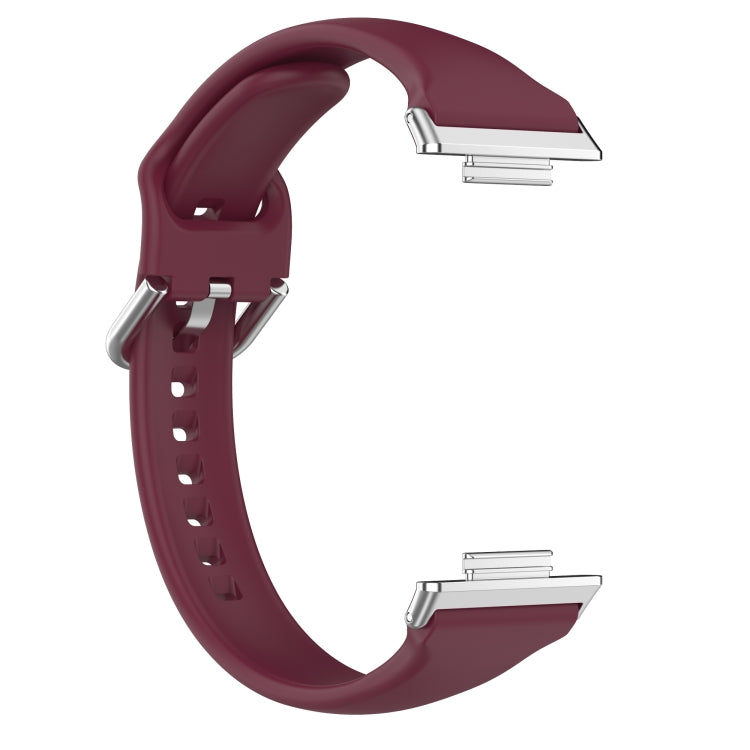 For Huawei Watch Fit 2 Small Waist Silicone Watch Band, Size:S(Wine Red) - Watch Bands by PMC Jewellery | Online Shopping South Africa | PMC Jewellery | Buy Now Pay Later Mobicred