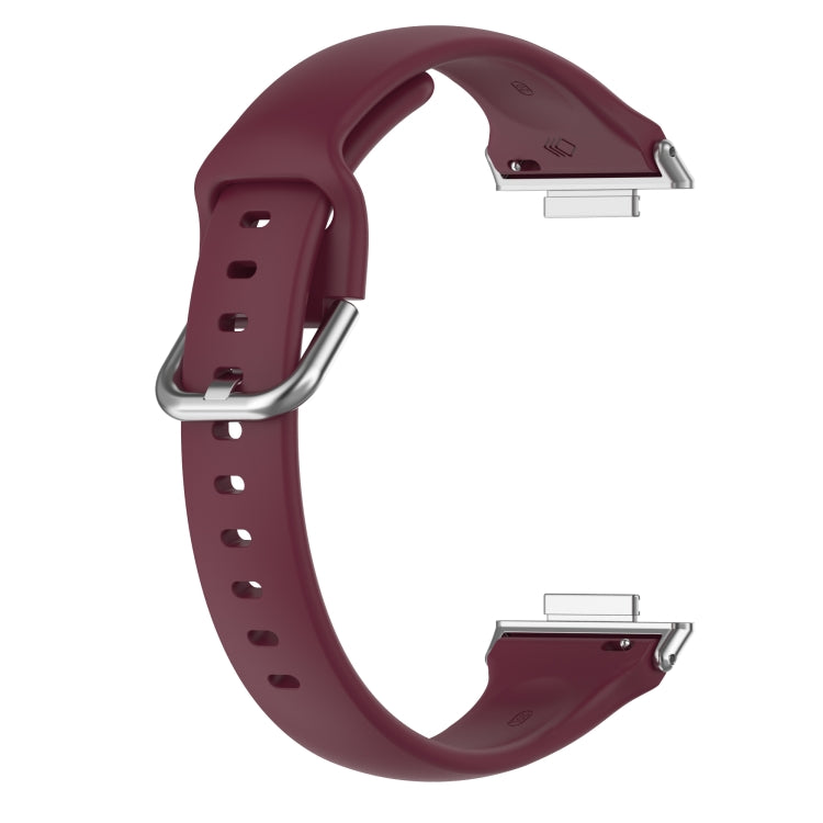 For Huawei Watch Fit 2 Small Waist Silicone Watch Band, Size:S(Wine Red) - Watch Bands by PMC Jewellery | Online Shopping South Africa | PMC Jewellery | Buy Now Pay Later Mobicred