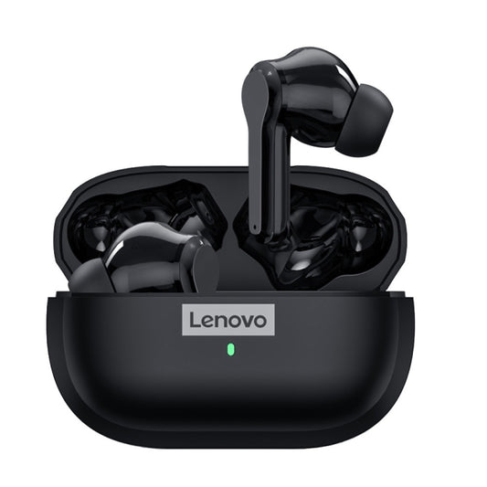 Lenovo LP1S TWS Wireless Bluetooth 5.0 Waterproof Sport Noise Reduction HIFI Bass Earphone with Mic(Black) - TWS Earphone by Lenovo | Online Shopping South Africa | PMC Jewellery