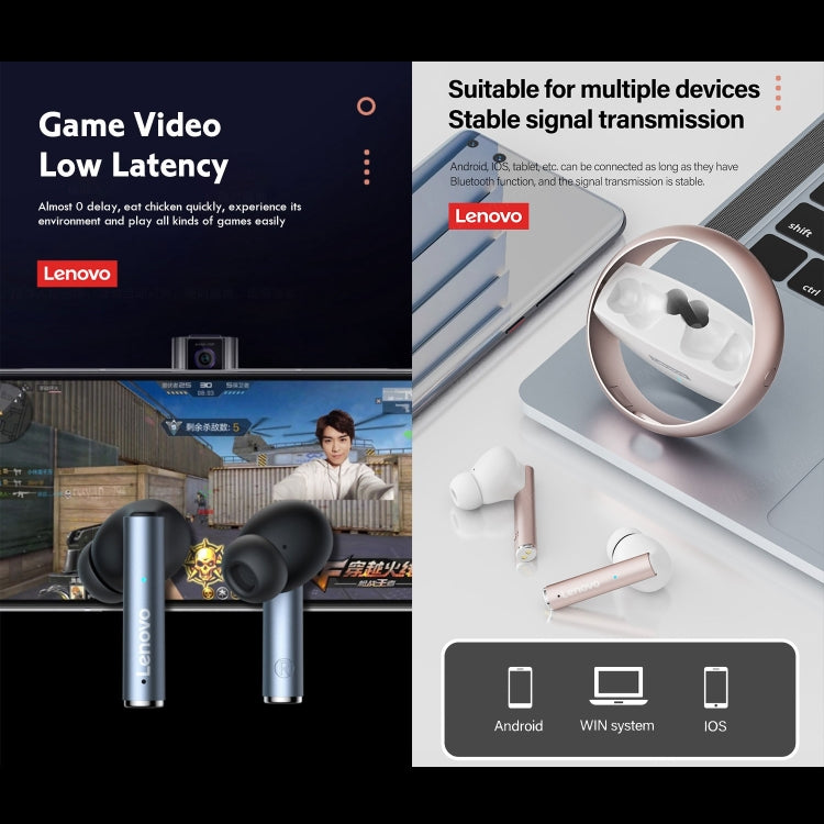 Lenovo LP60 TWS Wireless Bluetooth 5.3 Noise Reduction Earphone(Black) - TWS Earphone by Lenovo | Online Shopping South Africa | PMC Jewellery