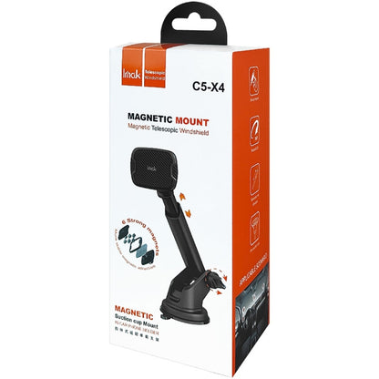 IMAK C5-X4 Telescopic Rod Magnetic Car Holder(Black) - Car Holders by imak | Online Shopping South Africa | PMC Jewellery