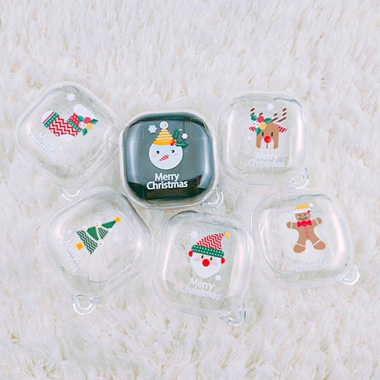 For Samsung Galaxy Buds Live Christmas Transparent TPU Earphone Case(Snowman) - Samsung Earphone Case by PMC Jewellery | Online Shopping South Africa | PMC Jewellery