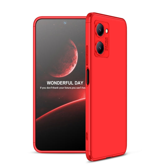 For Realme C33 GKK Three Stage Splicing Full Coverage PC Phone Case(Red) - Realme Cases by GKK | Online Shopping South Africa | PMC Jewellery