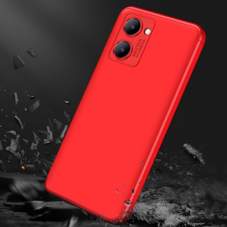 For Realme C33 GKK Three Stage Splicing Full Coverage PC Phone Case(Red) - Realme Cases by GKK | Online Shopping South Africa | PMC Jewellery