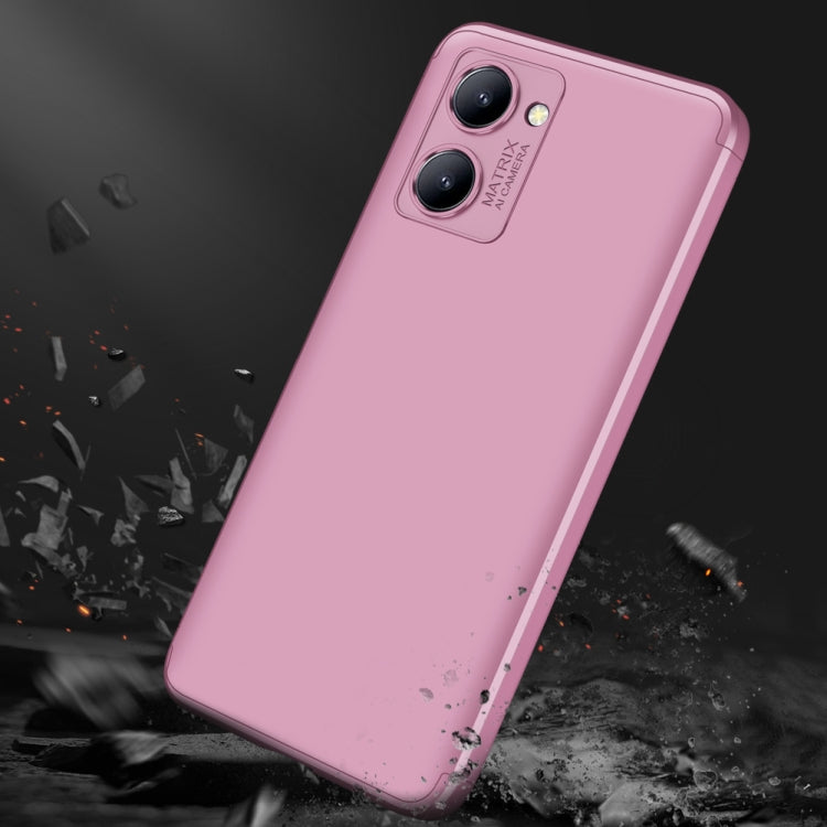 For Realme C33 GKK Three Stage Splicing Full Coverage PC Phone Case(Rose Gold) - Realme Cases by GKK | Online Shopping South Africa | PMC Jewellery