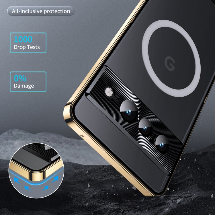 For Google Pixel 7 Pro MagSafe Magnetic Frosted Metal Phone Case(Gold) - Google Cases by PMC Jewellery | Online Shopping South Africa | PMC Jewellery