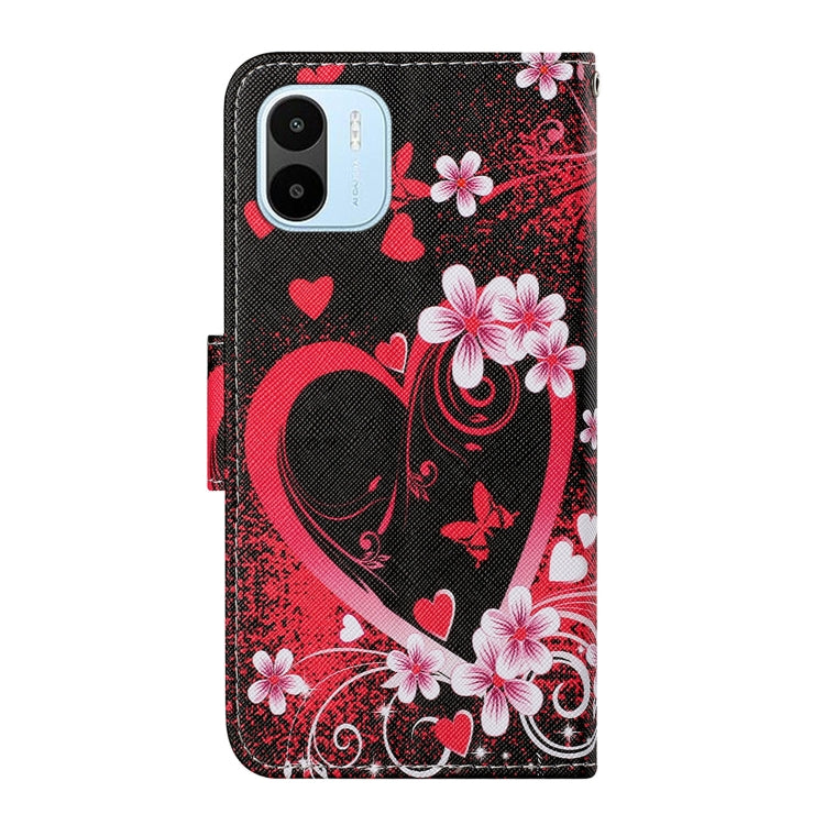 For Xiaomi Redmi A1 Colored Drawing Pattern Leather Phone Case(Red Heart) - free shipping - PMC TechLife - Order now!