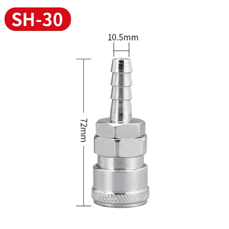 LAIZE SH-30 10pcs C-type Self-lock Air Tube Pneumatic Quick Fitting Connector - Interface Series by LAIZE | Online Shopping South Africa | PMC Jewellery
