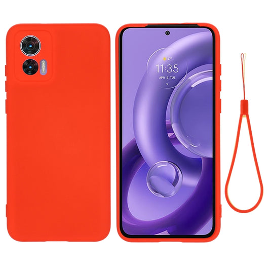 For Motorola Edge 30 Lite 5G / 30 Neo 5G Pure Color Liquid Silicone Shockproof Phone Case(Red) - Motorola Cases by PMC Jewellery | Online Shopping South Africa | PMC Jewellery