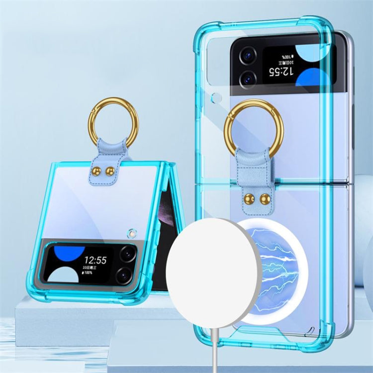 For Samsung Galaxy Z Flip4 GKK MagSafe Airbag Shockproof Phone Case with Ring Holder(Blue) - Galaxy Z Flip4 5G Cases by GKK | Online Shopping South Africa | PMC Jewellery