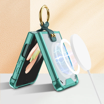 For Samsung Galaxy Z Flip4 GKK MagSafe Airbag Shockproof Phone Case with Ring Holder(Green) - Galaxy Z Flip4 5G Cases by GKK | Online Shopping South Africa | PMC Jewellery