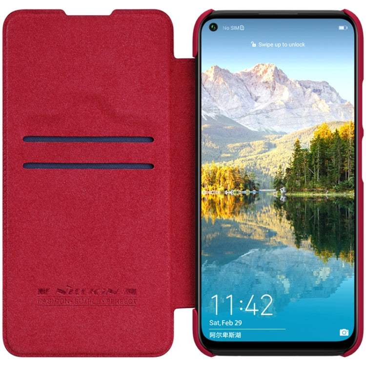 For Huawei nova 7i NILLKIN QIN Series Crazy Horse Texture Horizontal Flip Leather Case With Card Slot(Black) - Huawei Cases by NILLKIN | Online Shopping South Africa | PMC Jewellery