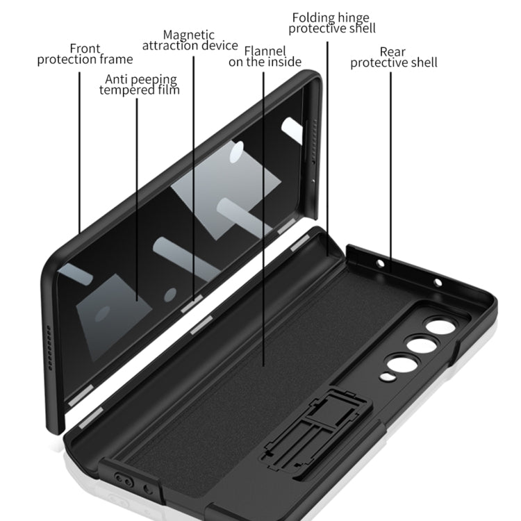 For Samsung Galaxy Z Fold4 GKK Magnetic Fold Full Coverage Anti Peep Phone Case(Dark Green) - Galaxy Z Fold4 5G Cases by GKK | Online Shopping South Africa | PMC Jewellery