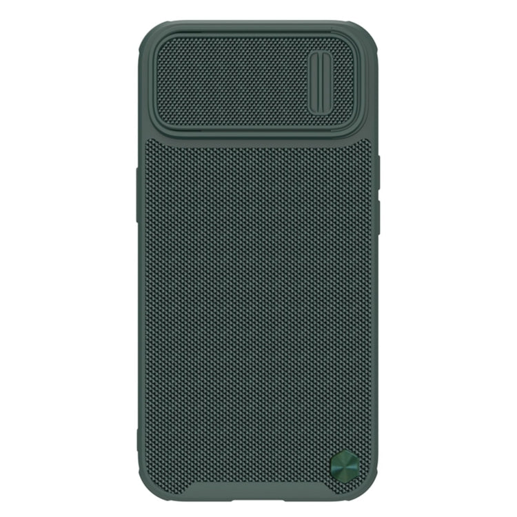 For iPhone 14 NILLKIN Texture MagSafe Camshield PC + TPU Phone Case(Green) - iPhone 14 Cases by NILLKIN | Online Shopping South Africa | PMC Jewellery