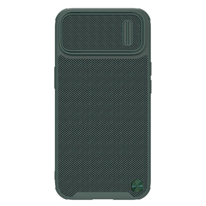 For iPhone 14 Plus NILLKIN Texture MagSafe Camshield PC + TPU Phone Case(Green) - iPhone 14 Plus Cases by NILLKIN | Online Shopping South Africa | PMC Jewellery
