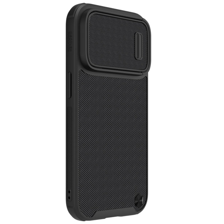 For iPhone 14 Pro Max NILLKIN Texture MagSafe Camshield PC + TPU Phone Case(Black) - iPhone 14 Pro Max Cases by NILLKIN | Online Shopping South Africa | PMC Jewellery | Buy Now Pay Later Mobicred