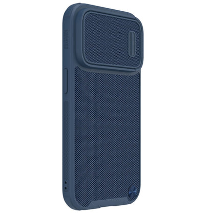 For iPhone 14 Pro NILLKIN Texture MagSafe Camshield PC + TPU Phone Case(Blue) - iPhone 14 Pro Cases by NILLKIN | Online Shopping South Africa | PMC Jewellery