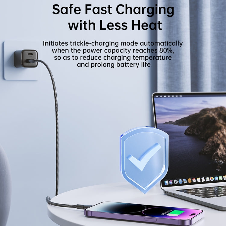 JOYROOM 2.4A USB to 8 Pin Surpass Series Fast Charging Data Cable, Length:0.25m(Black) - Normal Style Cable by JOYROOM | Online Shopping South Africa | PMC TechLife