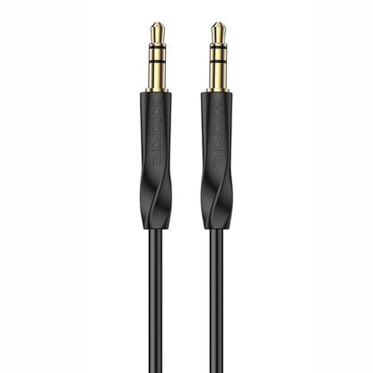 Borofone BL16 Clear Sound 3.5mm AUX Audio Cable, Length:1m(Black) - Video & Audio Cable by Borofone | Online Shopping South Africa | PMC Jewellery