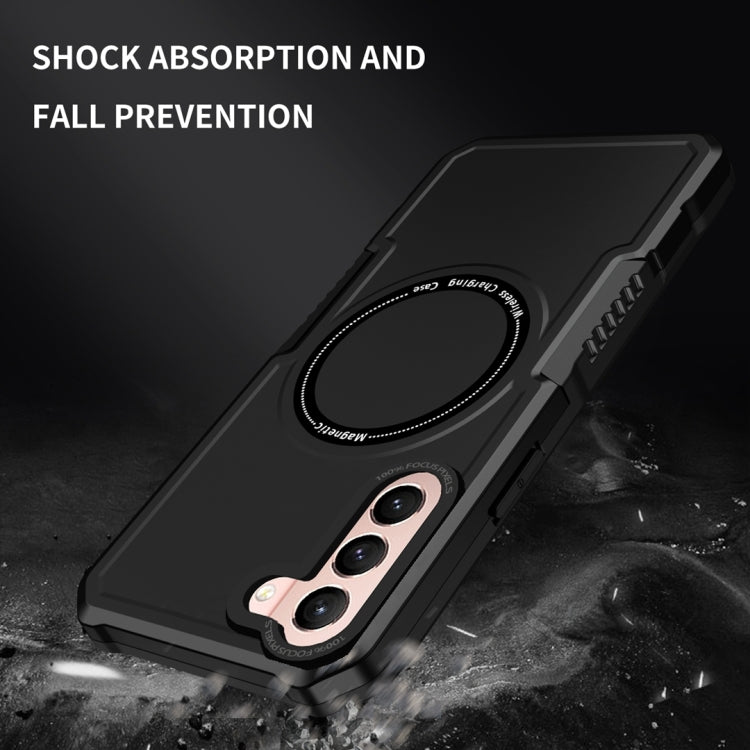 For Samsung Galaxy S22+ 5G MagSafe Shockproof Armor Phone Case(Black) - Galaxy S22+ 5G Cases by PMC TechLife | Online Shopping South Africa | PMC TechLife | Buy Now Pay Later Mobicred