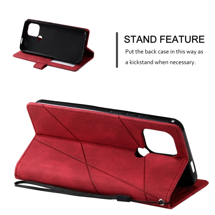 For Xiaomi Redmi A1+ Skin Feel Splicing Leather Phone Case(Red) - free shipping - PMC TechLife - Order now!