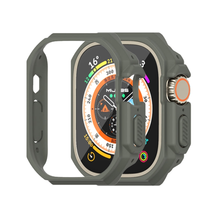 For Apple Watch Ultra 49mm Mijobs Ultra-thin Bezel PC Watch Case(khaki Green) - Watch Cases by MIJOBS | Online Shopping South Africa | PMC TechLife | Buy Now Pay Later Mobicred