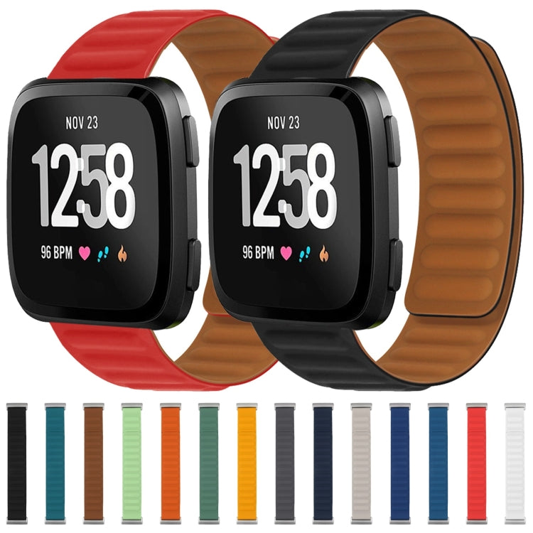 For Fitbit Versa 4 / 3 / Sense 2 20mm Silicone Magnetic Watch Band(Brown) - free shipping - PMC TechLife - Order now!