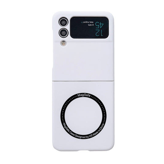 For Samsung Galaxy Z Flip4 Skin Feel MagSafe Magnetic Phone Case(White) - Galaxy Z Flip4 5G Cases by PMC Jewellery | Online Shopping South Africa | PMC Jewellery