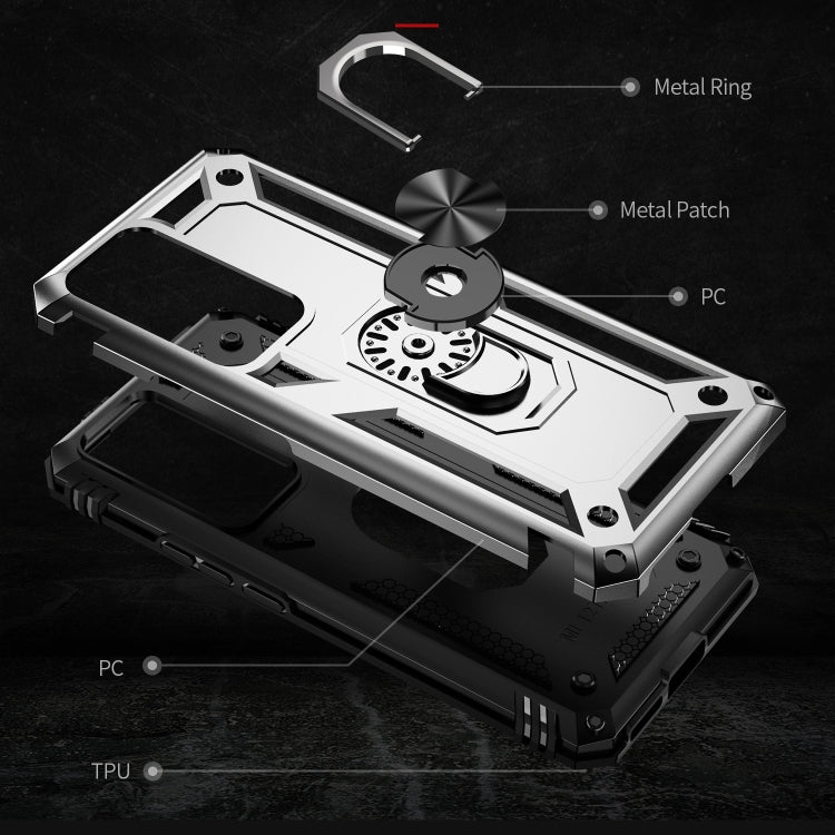 For Xiaomi 12T / 12T Pro Shockproof TPU + PC Phone Case with Holder(Silver) - free shipping - PMC TechLife - Order now!