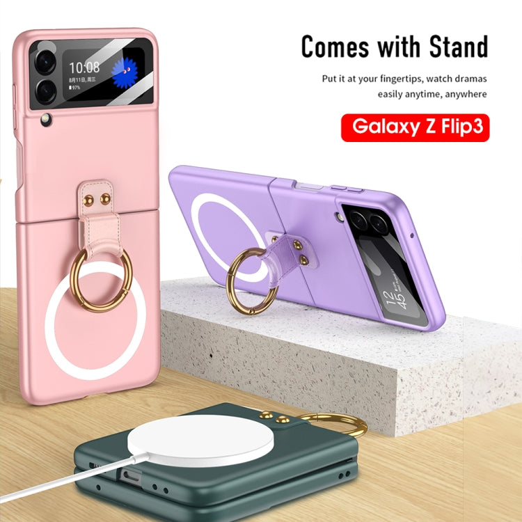 For Samsung Galaxy Z Flip3 5G GKK MagSafe Ultrathin Integrated Shockproof Phone Case with Ring Holder(Purple) - Galaxy Phone Cases by GKK | Online Shopping South Africa | PMC Jewellery