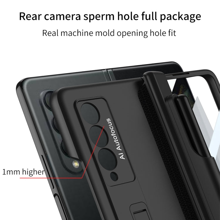 For Samsung Galaxy Z Fold3 5G GKK Full Coverage Magnetic Fold Hinge Shockproof Phone Case with Pen Slots(Grey) - Galaxy Phone Cases by GKK | Online Shopping South Africa | PMC Jewellery