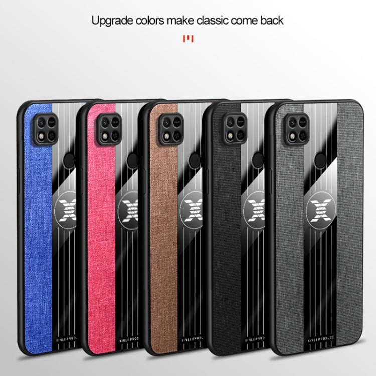For Xiaomi Redmi 10A XINLI Stitching Cloth Textue Shockproof TPU Phone Case(Blue) - free shipping - PMC TechLife - Order now!