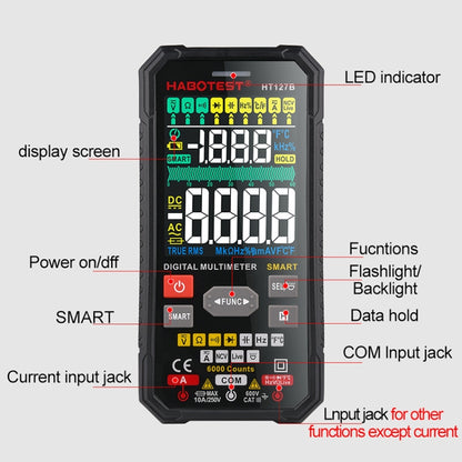 HABOTEST HT127B Digital Multimeter - Digital Multimeter by HABOTEST | Online Shopping South Africa | PMC Jewellery | Buy Now Pay Later Mobicred