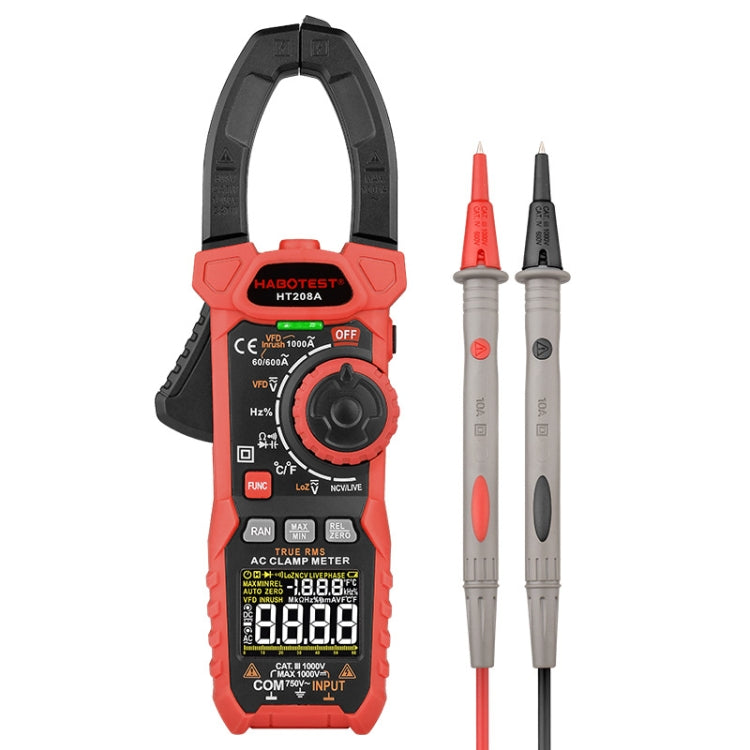 HABOTEST HT208A 1000A Clamp Multi-Function Anti-burning Digital Multimeter - Digital Multimeter by HABOTEST | Online Shopping South Africa | PMC Jewellery | Buy Now Pay Later Mobicred