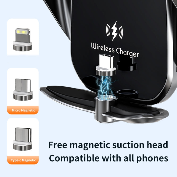 V5S 40W Magnetic Fast Charging Car Phone Holder(Black) - Wireless Charger Holders by PMC Jewellery | Online Shopping South Africa | PMC Jewellery