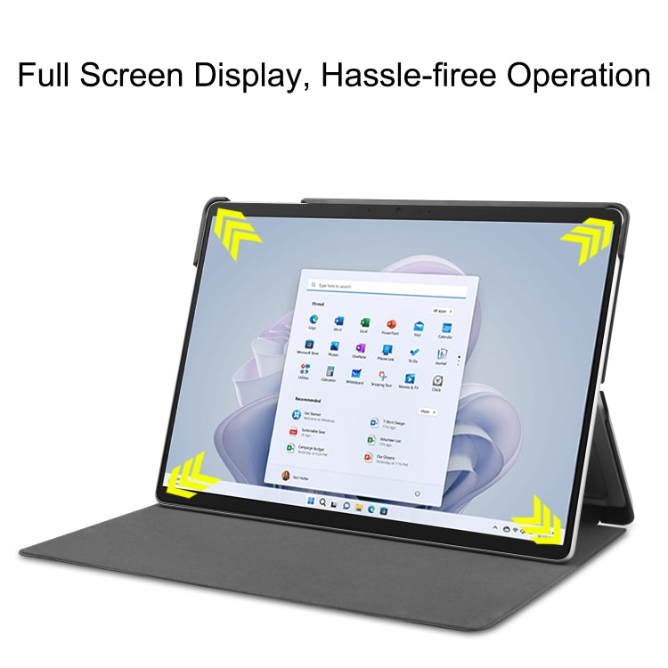 For Microsoft Surface Pro 9 Custer Pure Color Holder Leather Tablet Case(Green) - free shipping - PMC TechLife - Order now!