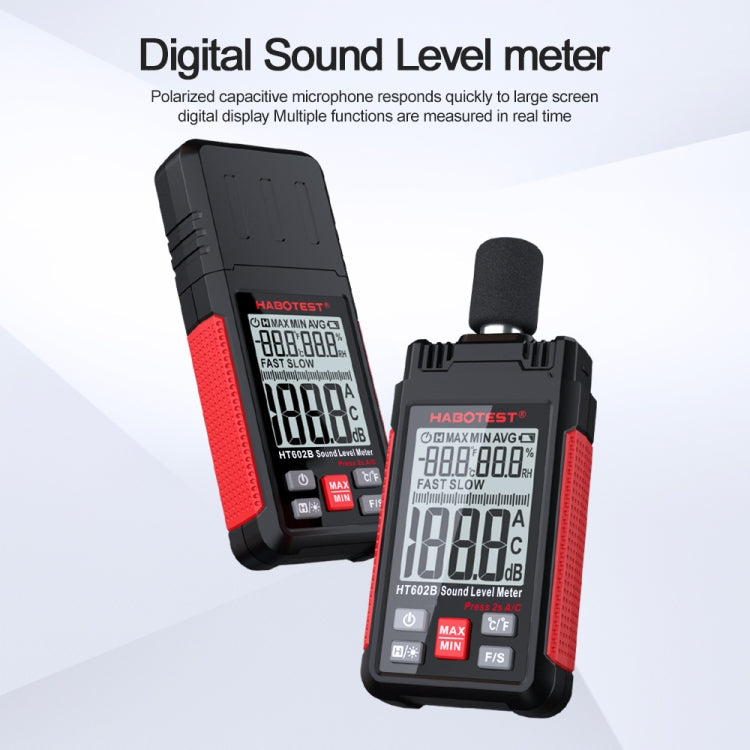 HABOTEST HT602B Multifunctional Digital Display Noise Decibel Tester - free shipping - PMC TechLife - Order now!