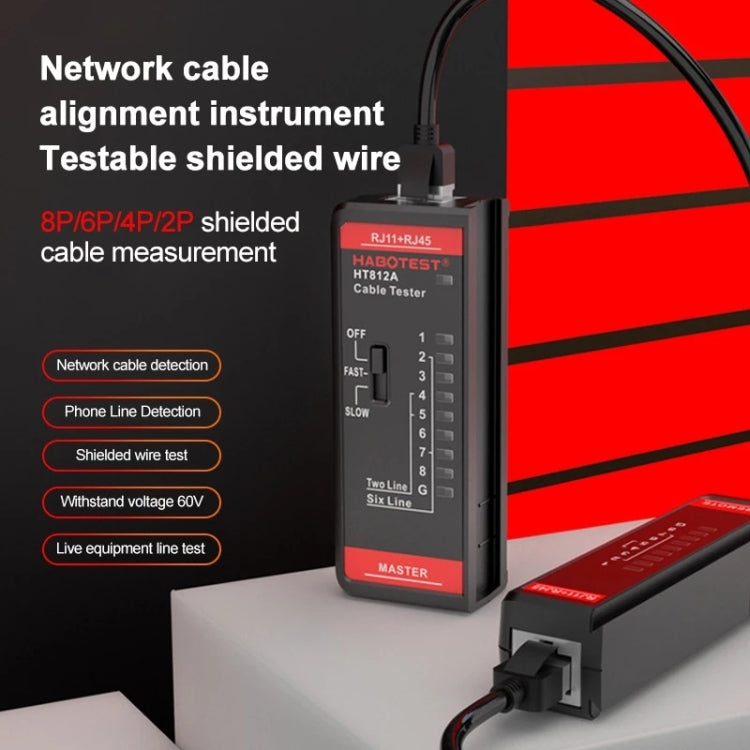 HABOTEST HT812A 2 in 1 Telephone Line Network Line Tester - Other Tester Tool by HABOTEST | Online Shopping South Africa | PMC TechLife | Buy Now Pay Later Mobicred