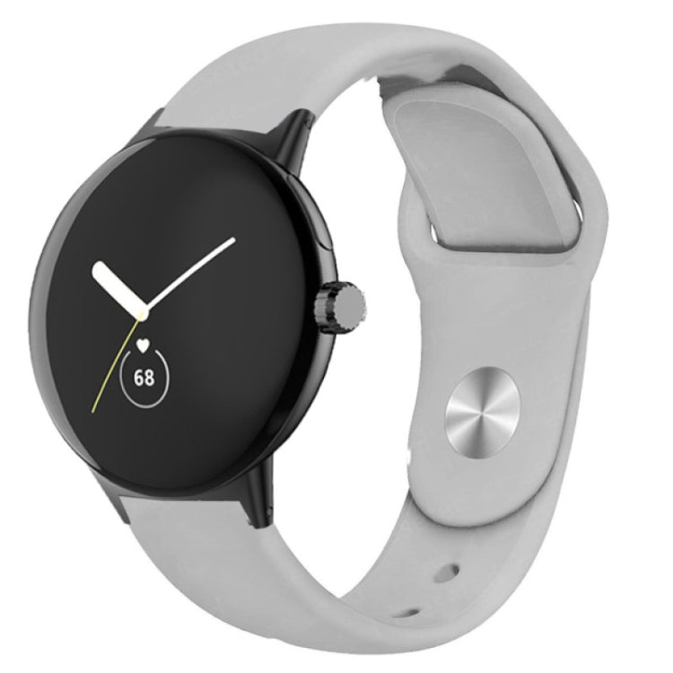 For Google Pixel Watch Solid Color Reverse Buckle Silicone Watch Band(Grey) - free shipping - PMC TechLife - Order now!