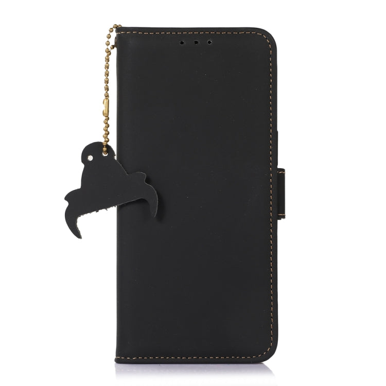 For Xiaomi 13 Genuine Leather Magnetic RFID Leather Phone Case(Black) - 13 Cases by PMC TechLife | Online Shopping South Africa | PMC TechLife