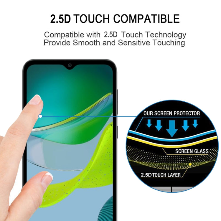 For Motorola Moto E13 Full Glue Full Cover Screen Protector Tempered Glass Film - Motorola Tempered Glass by PMC Jewellery | Online Shopping South Africa | PMC Jewellery