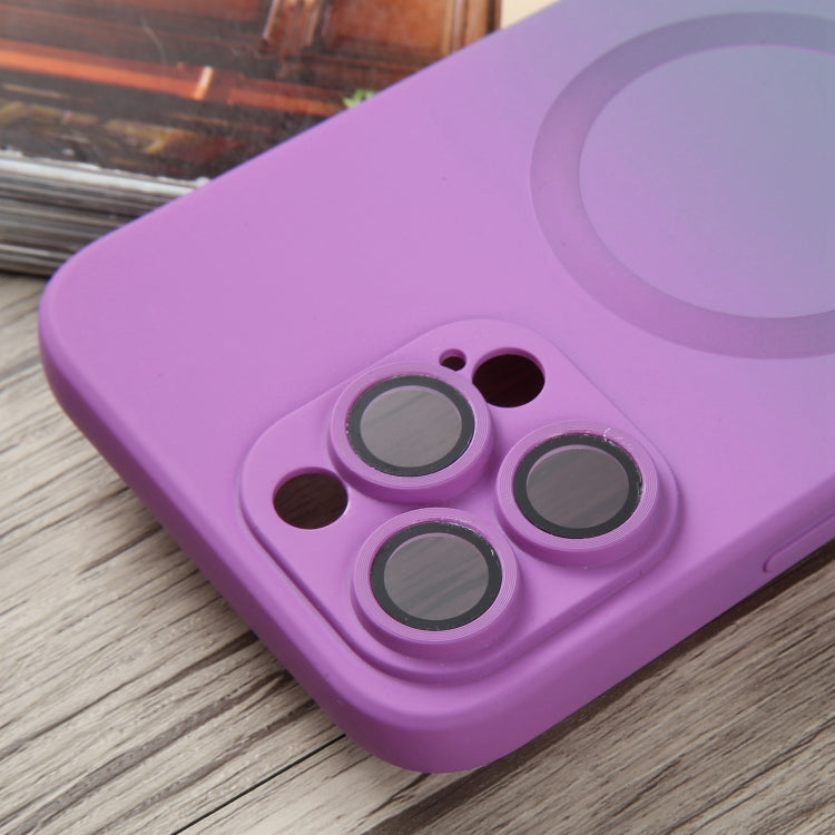 For iPhone 14 Pro Max Liquid TPU Silicone Gradient MagSafe Phone Case(Purple) - iPhone 14 Pro Max Cases by PMC TechLife | Online Shopping South Africa | PMC TechLife