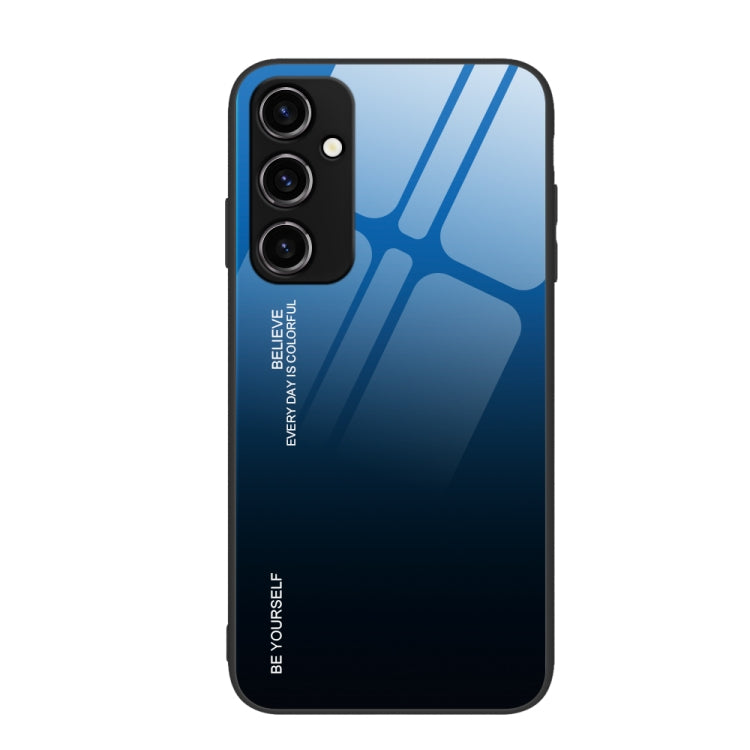 For Samsung Galaxy A54 5G Gradient Color Glass Phone Case(Blue Black) - free shipping - PMC TechLife - Order now!