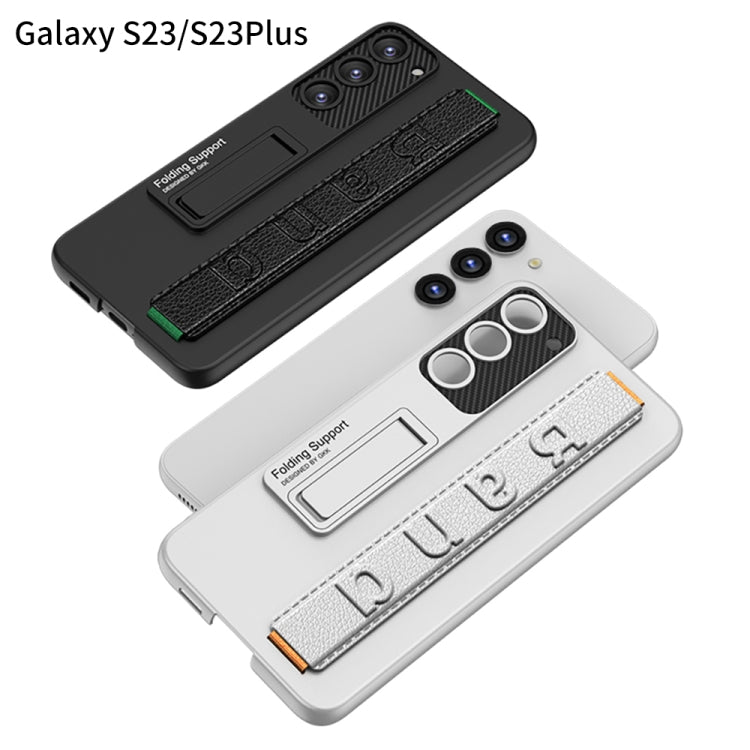 For Samsung Galaxy S23+ 5G GKK Ultra-thin Wristband Shockproof Phone Case with Holder(Green) - Galaxy S23+ 5G Cases by GKK | Online Shopping South Africa | PMC TechLife