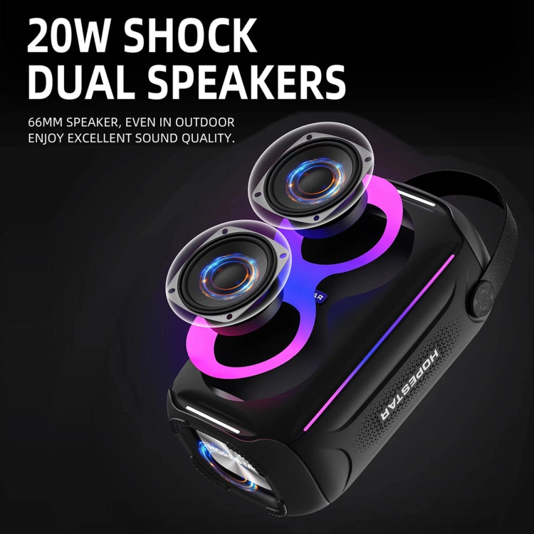 HOPESTAR Party200 mini Portable Tone Pulse RGB Light Bluetooth Speaker(Blue) - Waterproof Speaker by HOPESTAR | Online Shopping South Africa | PMC Jewellery | Buy Now Pay Later Mobicred