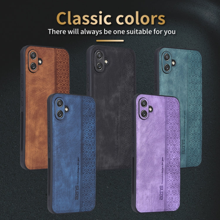 For Samsung Galaxy A04e AZNS 3D Embossed Skin Feel Phone Case(Black) - Galaxy Phone Cases by AZNS | Online Shopping South Africa | PMC TechLife | Buy Now Pay Later Mobicred