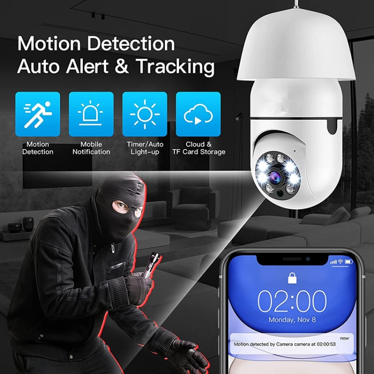 ESCAM 2.0MP 1080P Light Bulb WiFi Camera, Support IR Night Vision / Motion Detection / Two-way Voice - Light Bulb Camera by ESCAM | Online Shopping South Africa | PMC TechLife | Buy Now Pay Later Mobicred