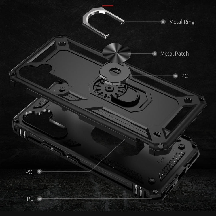 For Samsung Galaxy A54 Shockproof TPU + PC Phone Case with Holder(Black) - free shipping - PMC TechLife - Order now!