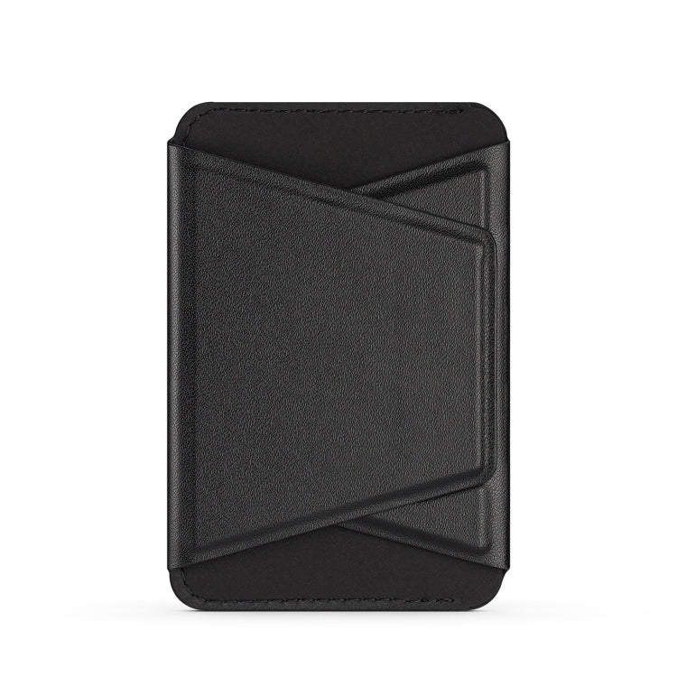 DUX DUCIS Universal Magnetic PU Leathe Card Bag With Holder (Black) - Universal Leather Case by DUX DUCIS | Online Shopping South Africa | PMC TechLife | Buy Now Pay Later Mobicred