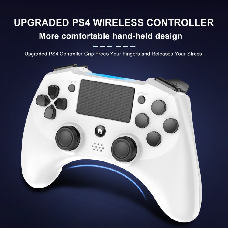 398 Bluetooth 5.0 Wireless Game Controller for PS4 / PC / Android(White) - Gamepads by PMC Jewellery | Online Shopping South Africa | PMC Jewellery